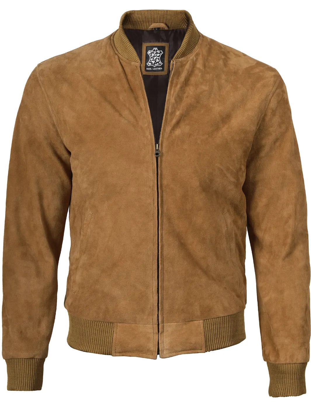 Brown Bomber Suede Jackets for Mens