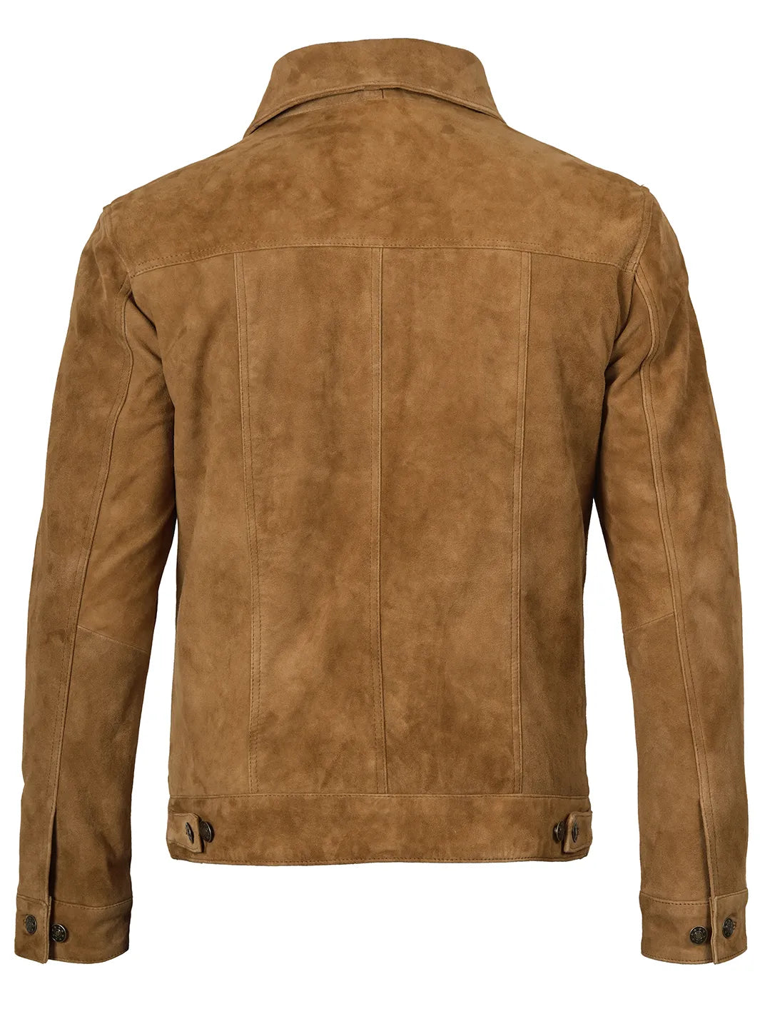 Logan Light Brown Suede Trucker Jacket Mens