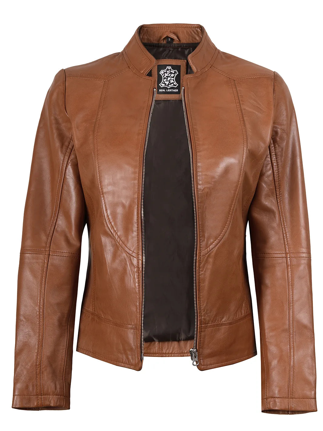 leather jacket womens tan